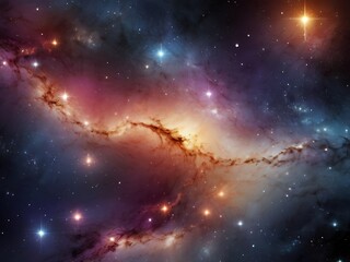 Fototapeta premium Colorful Abstract Galaxy Background – Dreamy Cosmic Scene with Starry Sky