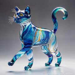blue cat with big eyes