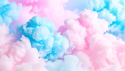 Fototapeta premium Dreamy pink and blue cloud background, perfect for wallpapers, artwork, digital designs