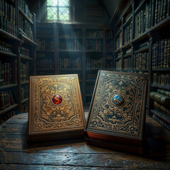 old books in the library