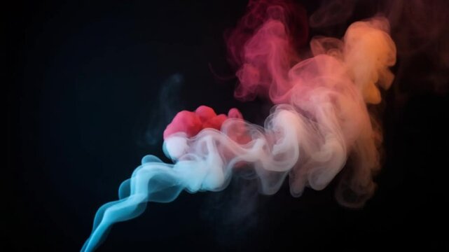 Colorful Smoke on Black Background 15