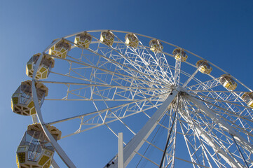  Ferris Wheel Against Blue Sky