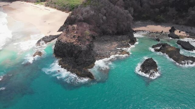 Fernando de Noronha in Brazil, aerial view.