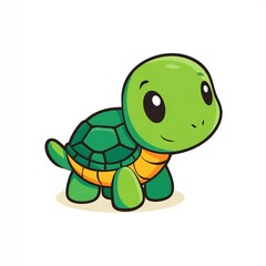 Cute Baby Turtle Cartoon 