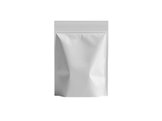 Blank white resealable pouch