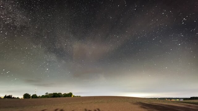 Time lapse sequence of the milky way in northern Germany