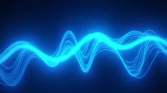 Vertical seamless 4K 60fps loop of dynamic blue energy pulse wave animation. Great abstract background for tech intros, futuristic promos, social media stories, app designs and event visuals.