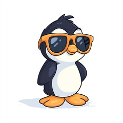 Obraz premium Hip-Hop Penguin Wearing Cool Glasses