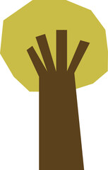 Geometric Autumn Tree Paper Cut