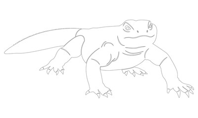  sanda vector outline illustration black and white