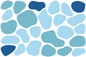 Abstract Organic Liquid Blob and Fluid Shape Vector Set with Soft Round Irregular Forms