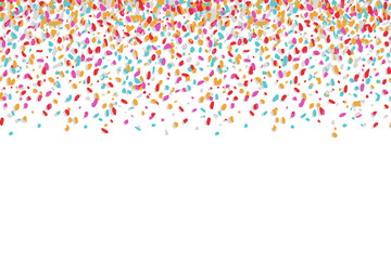 Colorful Confetti Border Frame Repeat Pattern for Birthday and Celebration Invitations Vector