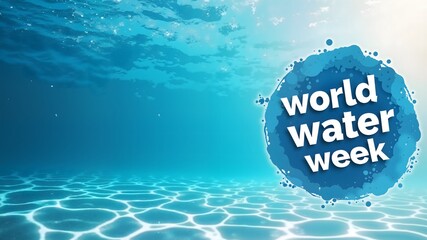 World Water Week sale banner design free space in the center
