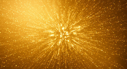 Golden Sparkles Shine Brightly Explosion Glittering Celebration Backdrop Design