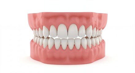 Obraz premium Healthy human teeth model dental illustration