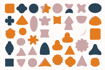 Groovy Retro Shapes Vector Set � 70s 80s Pop Art Abstract Elements and Y2K Funky Geometric Badges for Poster and Logo Design