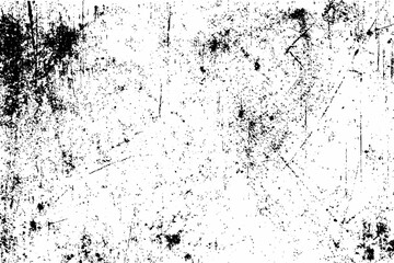 Grunge White and Black Distressed Texture with Abstract Sketch Grain Overlay Vector