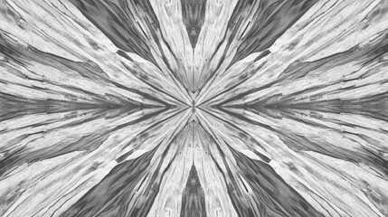 Obraz premium Symmetrical, intricate pattern of light and dark wood grain.