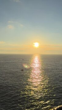 sunset over the sea