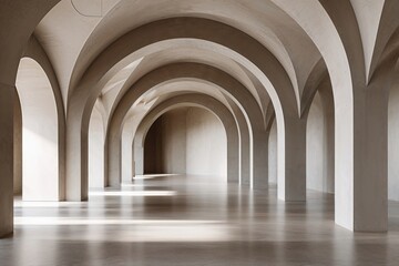 Fototapeta premium Elegant Arched Structure - Contemporary Minimalistic Design and Curvilinear Balance