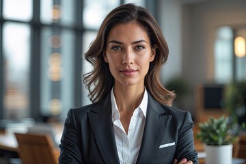 Naklejka premium Confident Businesswoman Portrait in Formal Attire for Startup Leadership