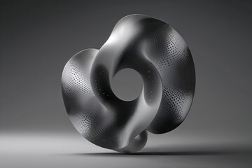 Dynamic Grayscale Gradient Album Cover Template with Innovative Fractal Shapes and Halftone Finishes for Music, Events, and Advertising