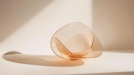 Abstract minimal wishcard translucent layers and curved gold forms elegant and sleek no text Adobe Stock compliant