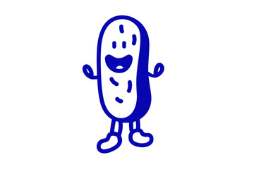 Funny Cartoon Smiling Character Mascot Vector Logo Design Template Graphic Elements for Branding Advertising Posters and Banners