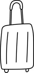 Rolling Suitcase Line Art