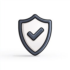 shield with checkmark for cybersecurity icon