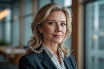 Obraz premium Professional Woman Leader Portrait for Corporate Management