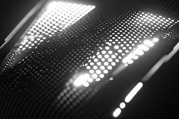 Abstract Metal Grille with Light