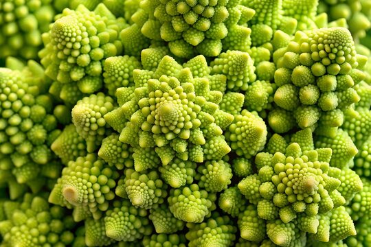 Romanesco Broccoli Close Up Showing Fractal Pattern