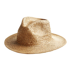 Soft Straw Hat with a Gentle Loosely Woven Texture Isolated on Transparent Background
