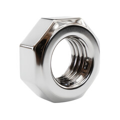 Shiny Metal Hex Nut Closeup Engineering Hardware