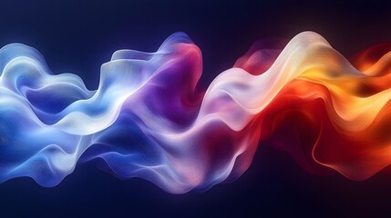 Obraz premium image of a colorful wave of smoke against a dark background