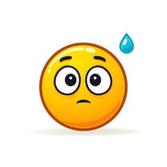 Fototapeta premium nervous emoji with sweat drop