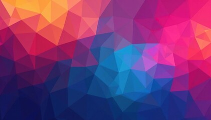 Obraz premium Geometric abstract shapes, vibrant color gradient , vivid, background