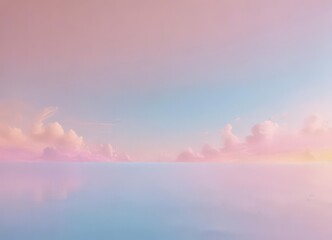 Fototapeta premium Soft pastel pink, blue, and yellow gradient blends seamlessly, creating a dreamy, ethereal atmosphere , soft, blend