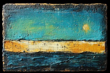 Fototapeta premium Abstract landscape, textured, night scene