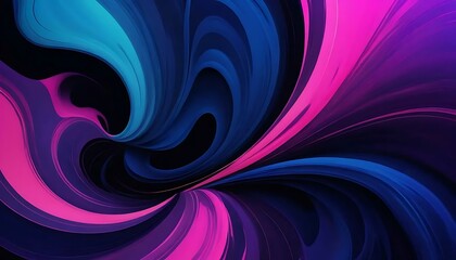 Fototapeta premium Abstract luminous fractal design featuring flowing, fiery shapes against a black background.