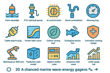 Innovative marine wave energy devices for sustainable energy generation showcased at a coastal research facility