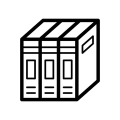 Various Book Outline Icon in Minimalist Style