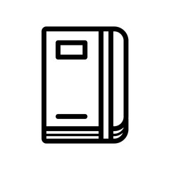 Various Book Outline Icon in Minimalist Style