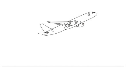 Airplane Ascent Soaring Aircraft in Flight Modern Aviation Plane Taking Off White Background Flight