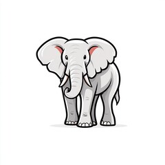 Fototapeta premium Elephant with Raised Trunk