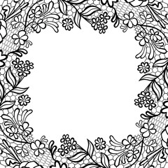 Elegant Black Lace Square Frame.