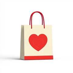 Shopping Bag with Heart Symbol