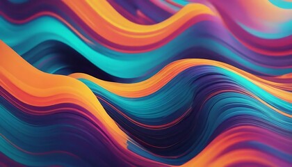 Fototapeta premium Abstract layered curves display dynamic interplay of color, creating visual depth and vibrancy.