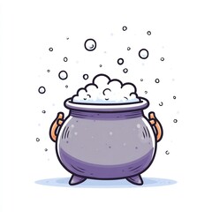 spooky halloween cauldron icon